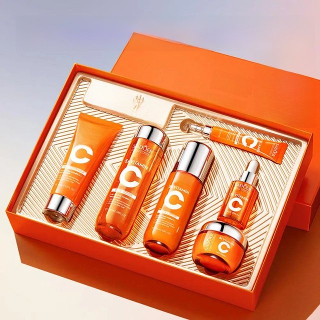 5x Vitamin C Skin Care Product Set Deep Hydration Moisturizing Nourish Fade Fine Lines Anti-aging Smooth Korean Skincare