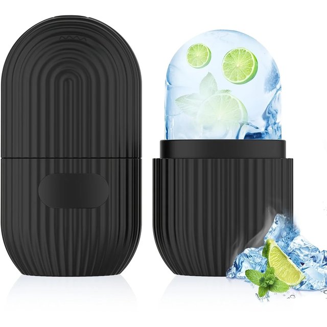 Cryo Ice Facial Roller - Cooling Silicone Massager for Puffiness & Wrinkles | Fragrance-Free, Battery-Free All Skin Types