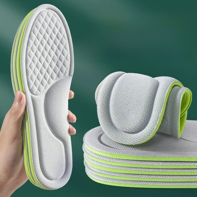 Sports Insoles for Shoes 5D Massage Soft Deodorant Breathable Shock Absorbant Cushion Running Insoles For Feet Men Women
