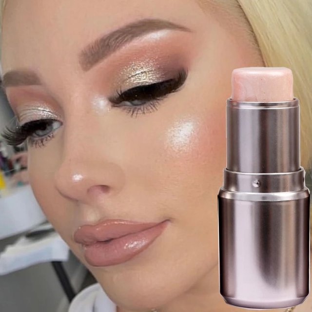 Waterproof Brighten Face Highlighter Blush Stick Makeup Glitter Corrector Contour Illuminator Shimmer Rouge Stick Cream Cosmetic