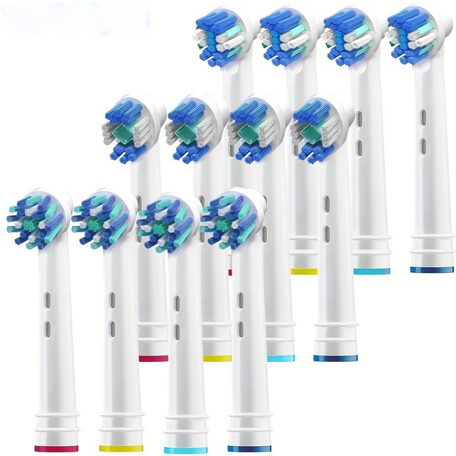Replacement Toothbrush Heads Compatible with Oral-B, 4/8/12pcs Electric Toothbrush Heads Brush Heads for Oral B Replacement Hea