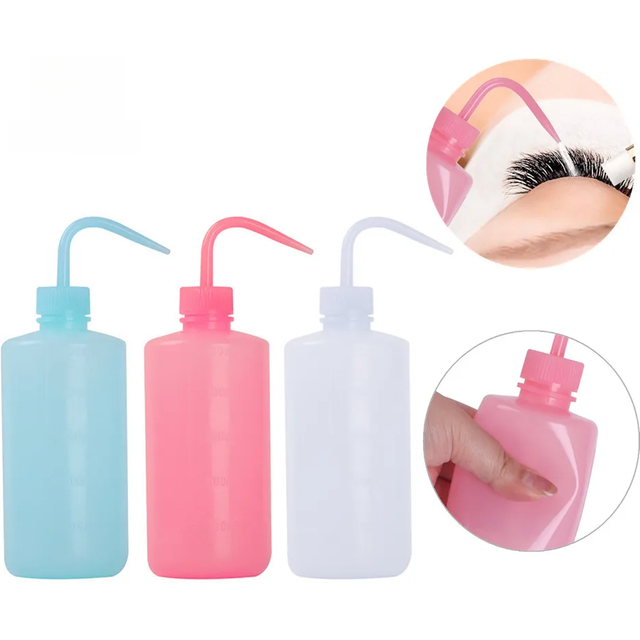 150/250/500ml Eyelash Cleaning Bottle Washing Lashes White Pink Blue Color Bottles Eyelashes Remover Applicator Makeup Tool