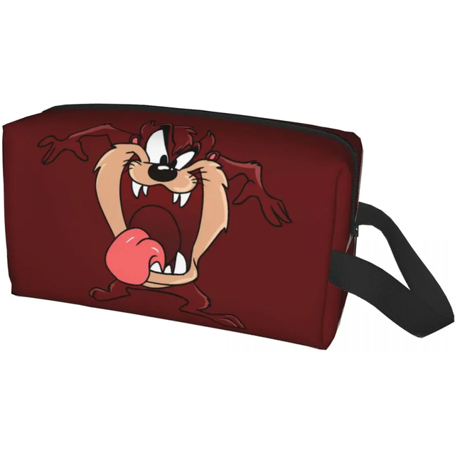 Custom Tasmanian Devil Travel Cosmetic Bag Women Taz Cartoon Anime Toiletry Makeup Organizer Ladies Beauty Storage Dopp Kit