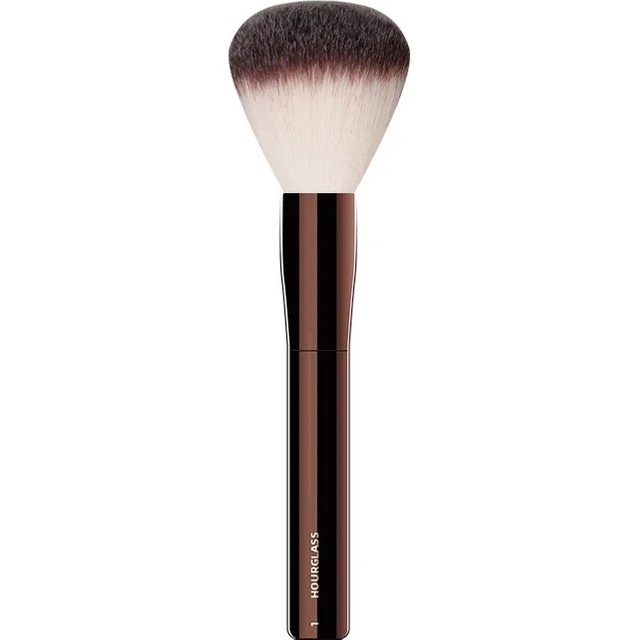 Hourglass Makeup Brush- No.1 Round Head Powder Brush Soft and Skin-friendly Fiber Hair Fashion Design Single Face Brush