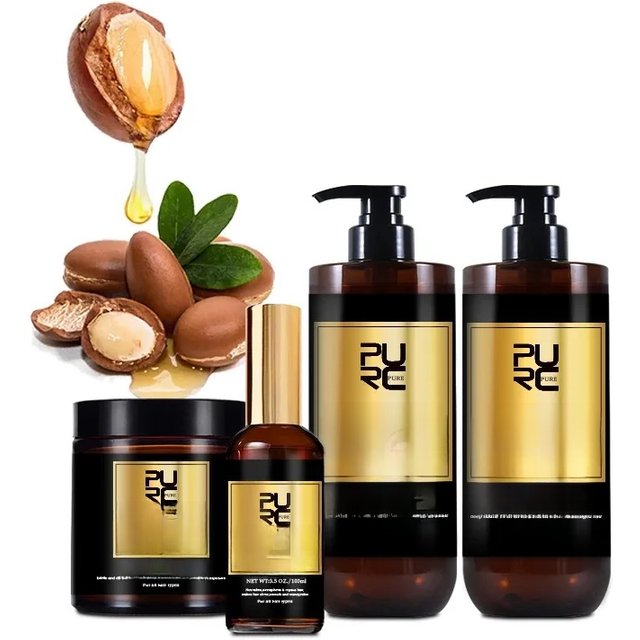 Morocco Argan Oil Shampoo Conditioner Hair Mask Treatment Deep Repairing Damage Dry Scalp Cleaning PURC Hair Care 500ML Shampoos