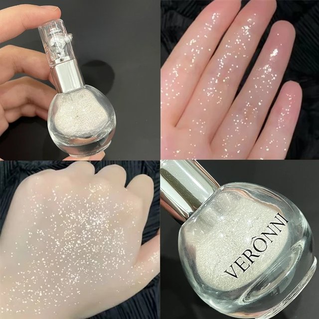 Diamond Highlighter Powder Spray Waterproof High Gloss Glitter Body Bronzer Highlight Powder Face Contour Illuminator Makeup