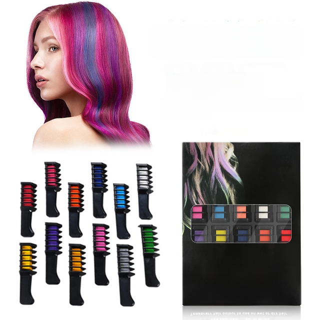 10/1 pc Colorful Chalk For Hair Fashion Colored Mascara Chalks To Dye Hair Instant Hair Dye Temporary Chalk to Paint Hairs Girls