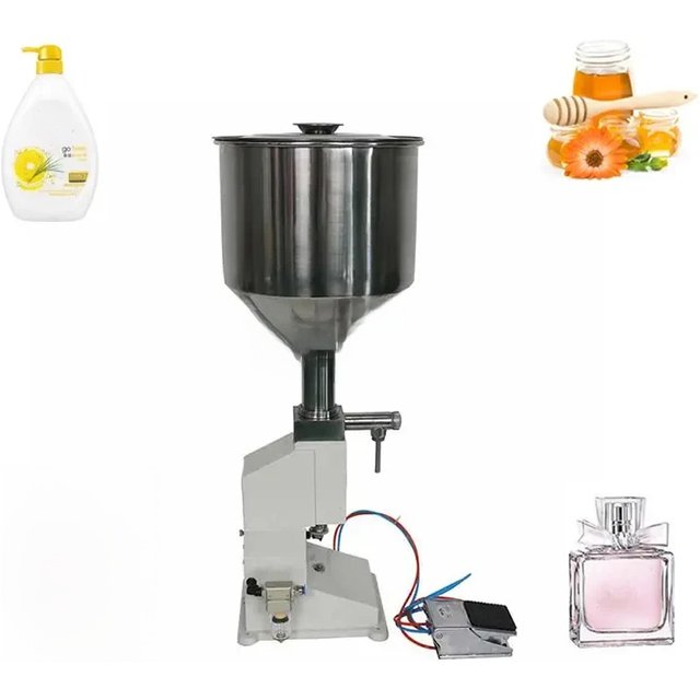 Pneumatic Foot Filling Machine, Cosmetic Cream Liquid Filling Machine, Semi-Automatic 10-100Ml 5-50Ml