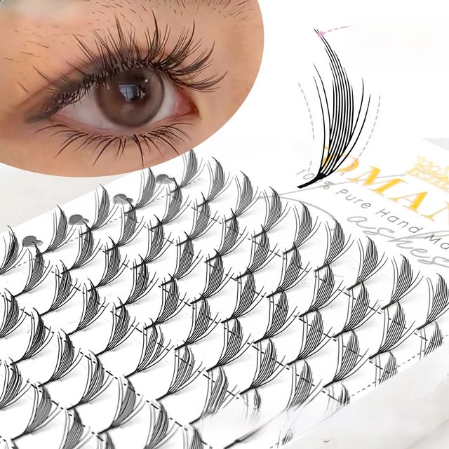 CoMango Comic Pteris Eyelash Extension Tower Fans Premade Spikes Lashes 8-15mm for Anime Eyelashes Makeup Cashmere Fans