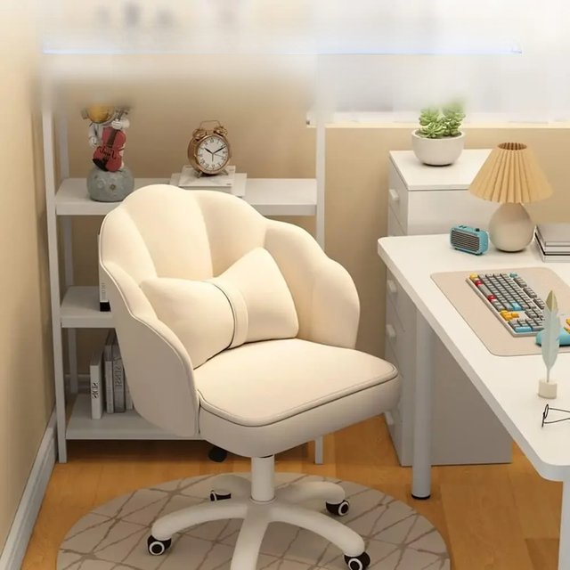 Lovely Petal Desk Chair Office Chair, Modern Fabric Butterfly Chair, Height Adjustable Chair, Makeup Desk Chair, Computer Chair