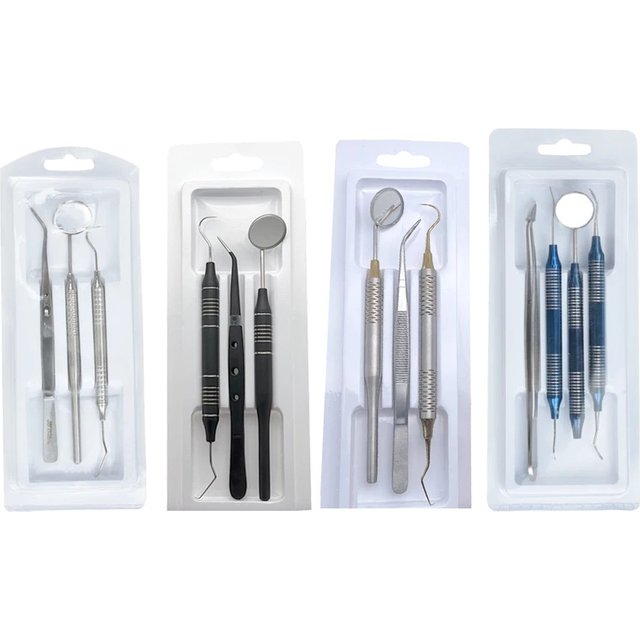 Dental Oral Cleaning Kit Scraper Mirror Scaler Set Plaque Remover Stainless Steel Care High Temperature Dentist Oral Care Tools