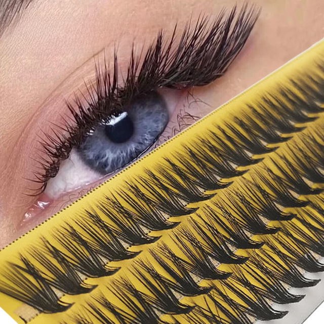 New L Curl Mink False Eyelash 60 Clusters Lashtray for Makeup 20D Eyelashes Extensions Individual Handmade Eye Lashes