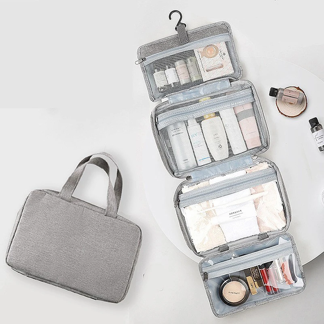 Travel Waterproof Folding Dry and Wet Separation Toiletry Bag Cosmetic Storage Bag Large Capacity Cosmetic Bag