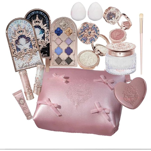 Flower Know Makeup Set Little Angel Collection Make Up Gift Box Eye Shadow Blush Matte Lipstick Highlighter Full Kit All In One