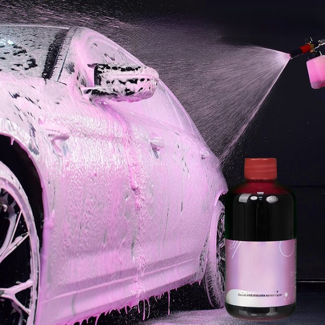 PINK Pre Treat Car Wash Foam Dilution Ratio 1:500 Natural Pink Shampoo Removes Dirt Premium Car Care Solution G11