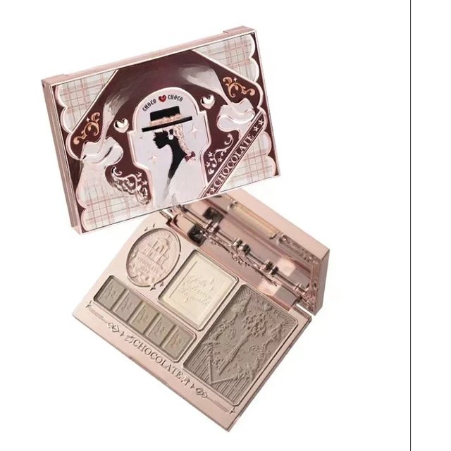 Flower Knows Chocolate Wonder-Shop Highlighter Contour Powder Face Palette for women Bronzer Illuminator Original Highend Makeup