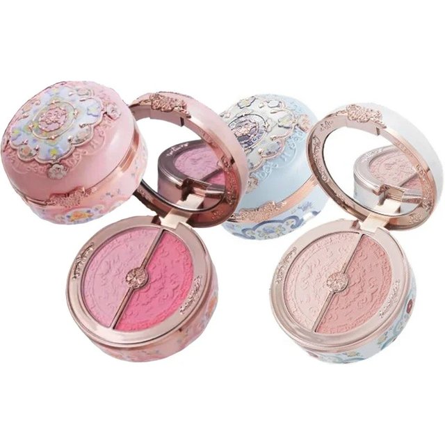 Flower Knows Blusher Butterfly Cloud Collar Collection Rouge Box Duo Blush For Dark Skin Peach Makeup For Cheeks Matte Finish