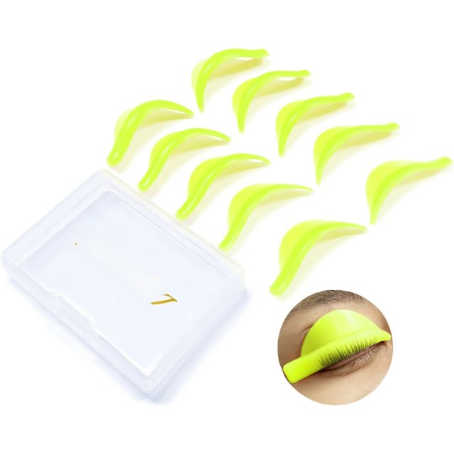 Lomansa 5 Pairs U Curl Silicone Eyelash Perm Pads Sticky Lashes Rods Shield Lifting 3D Eyelash Curler Accessories Makeup Tools