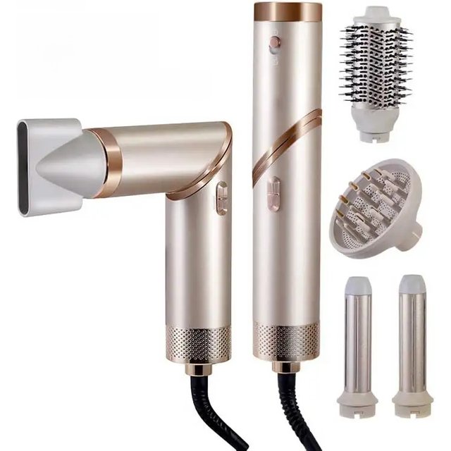 5 in 1 Multi-Function Hair Dryer Curling Iron Portable Foldable Hair Dryer Negative Ion Hair Care Curling Iron Styling Set