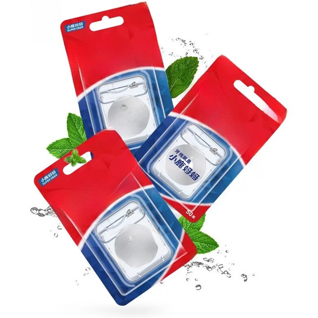 50/100m Mint Dental Floss Roll Fresh Breath PTFE Flat Floss Free-cutting Interdental Cleaning Floss Roll Oral Care Tool