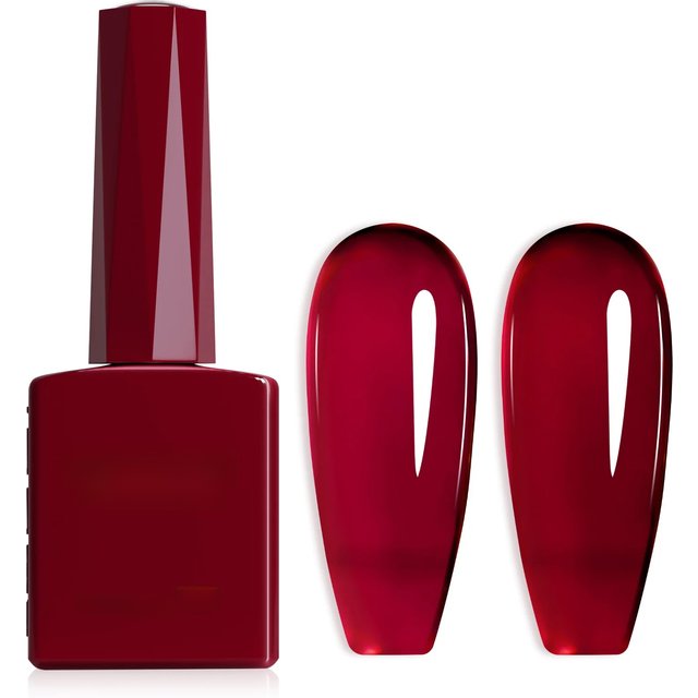 CANNI Nail Gel Polish Hema Free Blood Red Jelly Gel Nail Polish for Winter Manicure Gorgeous Color Soak Off UVLED Semi Permanent