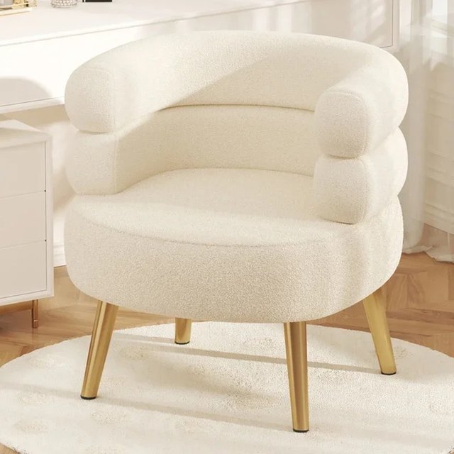 Modern Living Room1-Person Sofa Comfortable Bedroom Fluff Armchair Nordic Simple Nail Salon Makeup Chair Dressing Table Stool