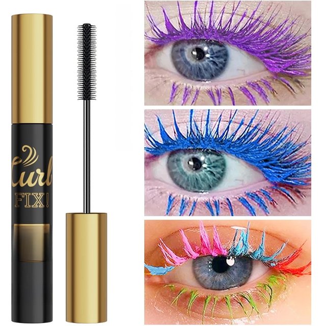 5D Waterproof Mascara Vibrant 9 Color-Lasting Curl Ink Formula -Eyeliner Extension Blue Green Black Eye Makeup Cosmetic