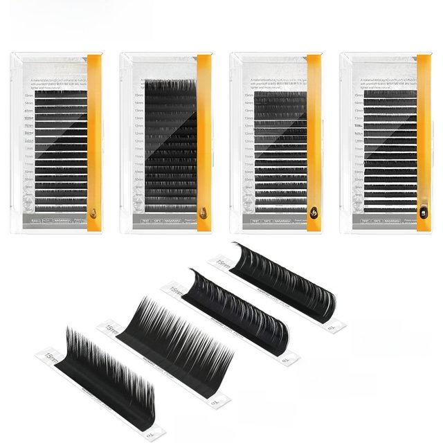 NAGARAKU Mix Eyelash Extension Makeup L LC N Curls Mix 7-15mm 16 Lines Synthetic Mink Individual Eyelashes High Quality Lashes