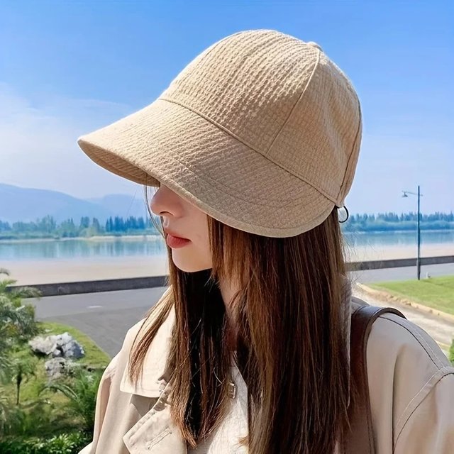 Women's Solid Color Bucket Hat, Sunscreen Outdoor Sports Casual Bucket Hat, Ideal Choice For Gifts