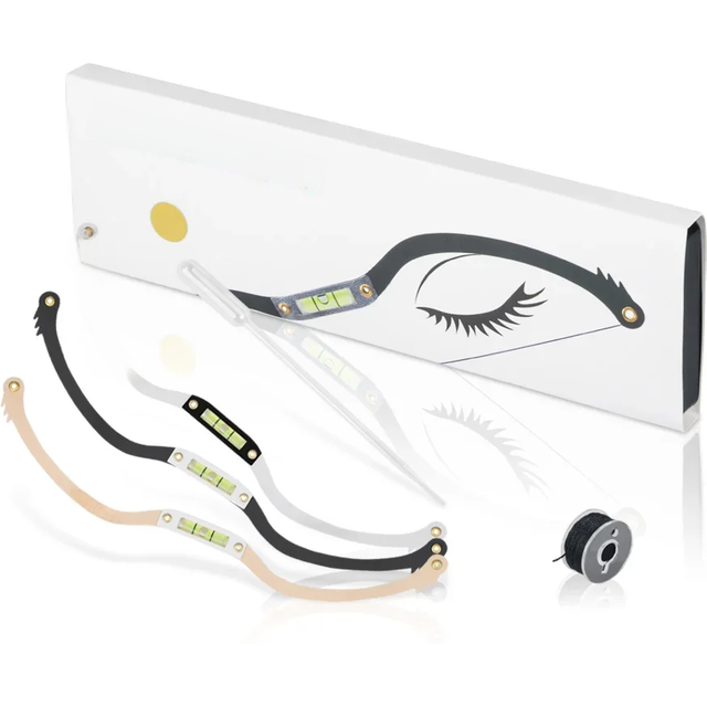 3 Color Microblading Permanent Makeup Bow & Arrow Line Ruler Measuring Eyebrow Mapping Rope Pre Ink Pmu Tattoo For Mapping