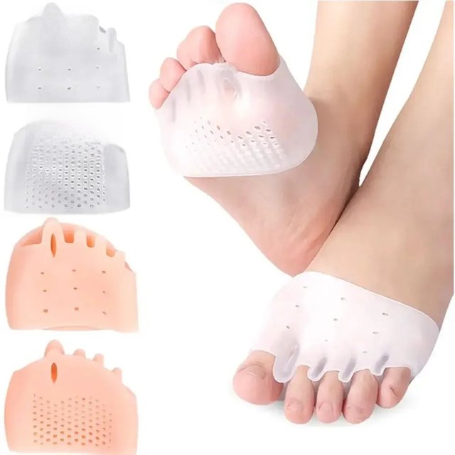 1 Pair Hallux Valgus Corrector Gel Pads Foot Care Forefoot Pads Toe Separator Cushion Pad Silicone Pain Relief Shoes Insoles Toe
