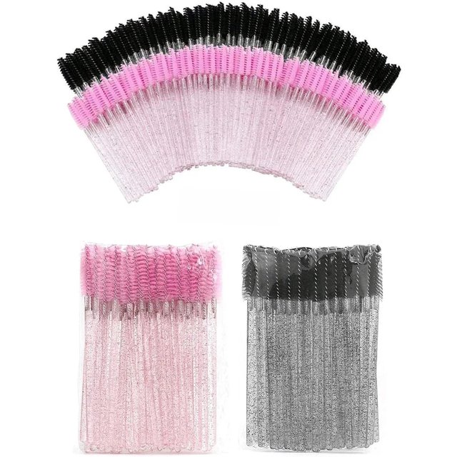 100pcs Disposable Eyelash Brushes Spoolies Micro Lash Mascara Wands Combs Wholesale for Eyelash Extension Makeup Cosmetic Tools