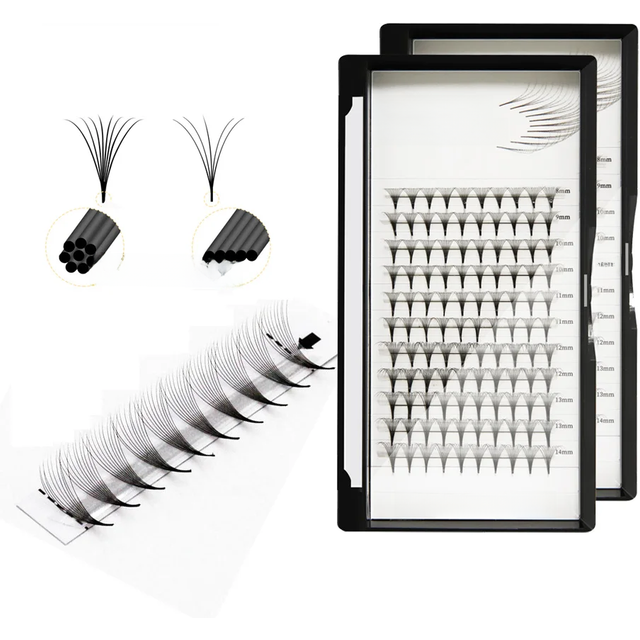 5D 10D 12D 20D Premade Fans Russian Volume Eyelash C/D Faux Mink Premium Lashes Soft Fake Eyelashes Makeup Tools wholesale