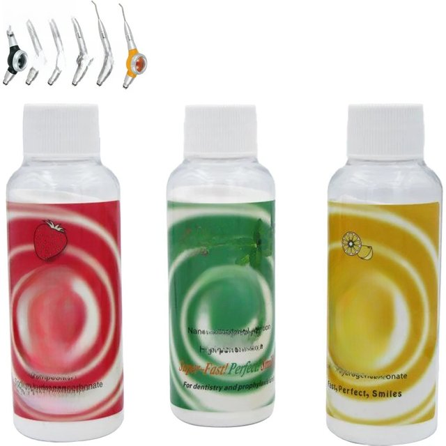 130g Dental Air Prophy Powder Cleaning Powder Teeth Polishing Plaque Stain Remove Mint Lemon Flavor Teeth Whitening Essence