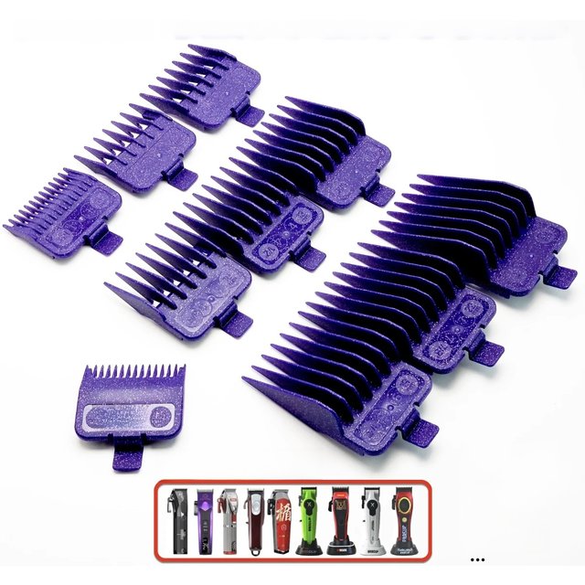 Professional Electric Hair Clipper Comb 10PC Purple Limit Comb Suitable for M10, R77F, 2020C, KULILANG, WMARK, BRCILIP Barbers