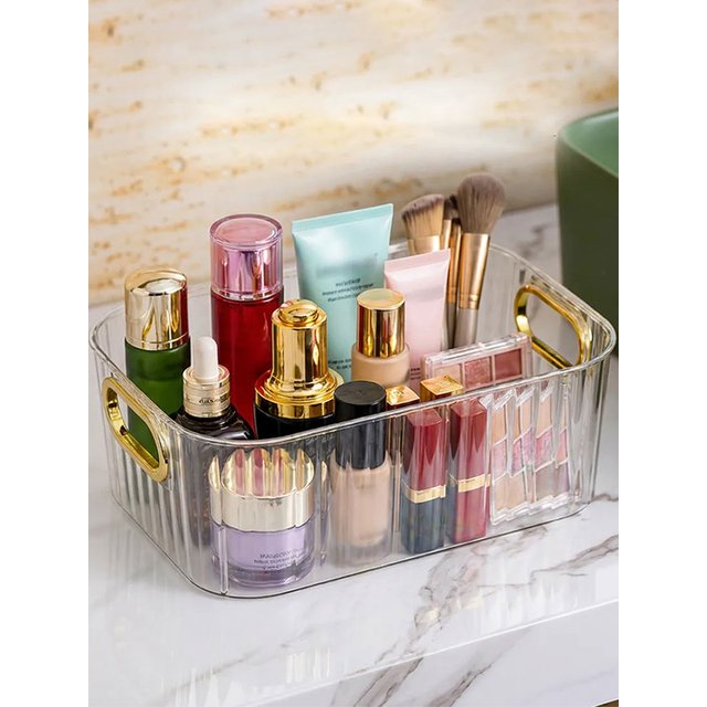4Pcs Plastic Desktop Storage Organizer Box Cosmetic Makeup Storage Basket Drawer Organiser For Jewelry Office Home Desk Organization
