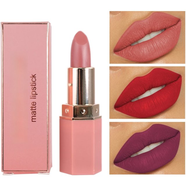 HANDAIYAN Moisturizing Long-Lasting Matte Lipstick 6-Color Non-Stick Cup Show Temperament Sexy Nude Makeup Lipsticks Cosmetics