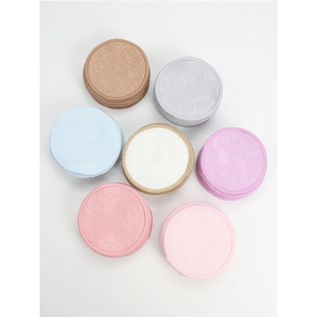 Bamboo Fiber Makeup Remover Pads Are Packed in 6/12/24 Pieces They Are Made from a Mixture of Fibers Extracted from Natural Bamboo.