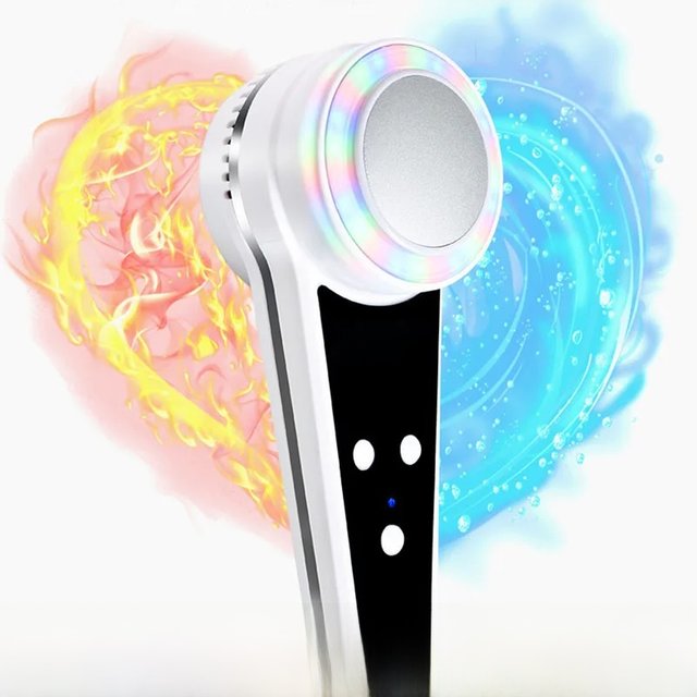Cryotherapy Face Care Device Hot Cold Hammer Blue Photon Acne Treatment Facial Massager Skin Lifting Rejuvenation Beauty Machine