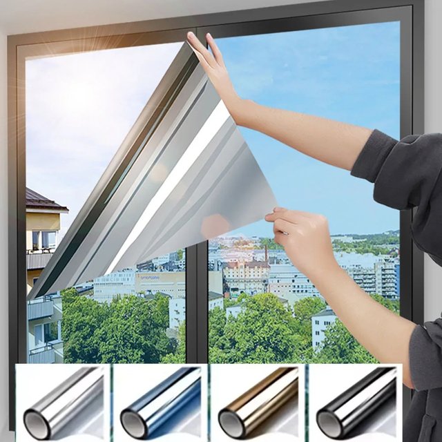 Heat insulation glass film one-way mirror window film protect privacy home window balcony sunscreen anti-ultraviolet sticker
