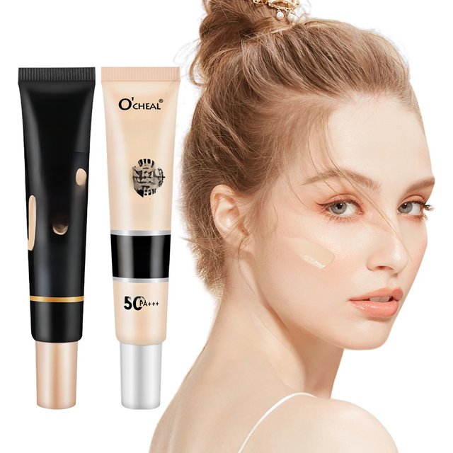 Ocheal 30g BB/CC Sunscreen Cream SPF 50/PA+++ Facial Liquid Foundation Cream Long Lasting Coverage Oil Free All Skin Makeup