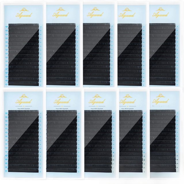 10 Cases False Mink Eyelash Extensions 8-25mm Individual Silk Eyelashes Maquiagem Cilios for Professionals Makeup Volume Lashes