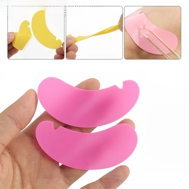 1 Pair Reusable Silicone Eyelash Pad Lash Extension Patches U-Shaped Design Eyelashes Lift Gel Eye Pads Beauty Makeup Tools