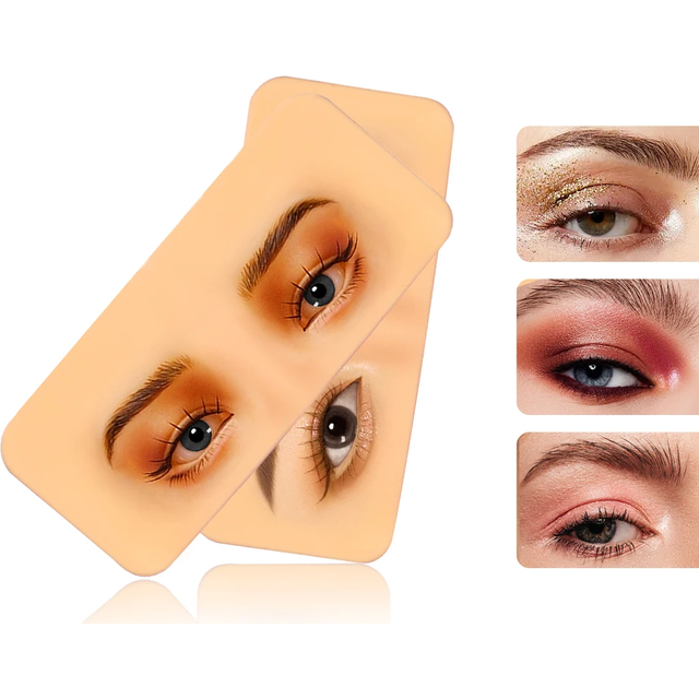 Premium 5D Silicone Eyebrow Tattoo Practice Training Skin Pad for Eye Permanent Makeup Board Beauty Academy Cosmetic Synthetic