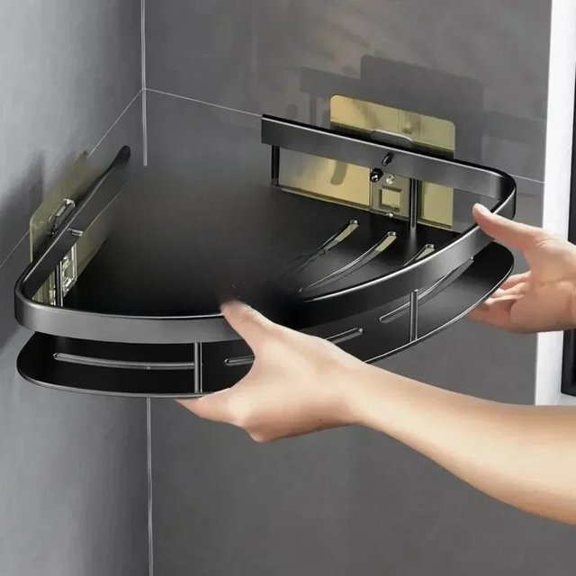 Bathroom Shelf Plastics Shampoo Rack Makeup Storage Organizer Shower Shelf Bathroom Accessories No Drill Wall Corner Shelf