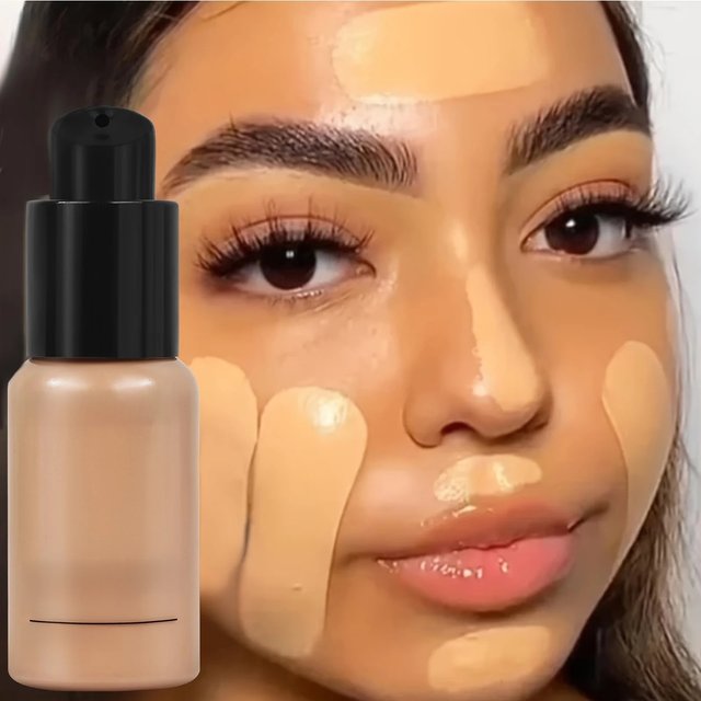 PECOLOVERS Matte Finish Liquid Foundation - Oil-Control, Waterproof, Full Coverage Concealer for All Skin Tones
