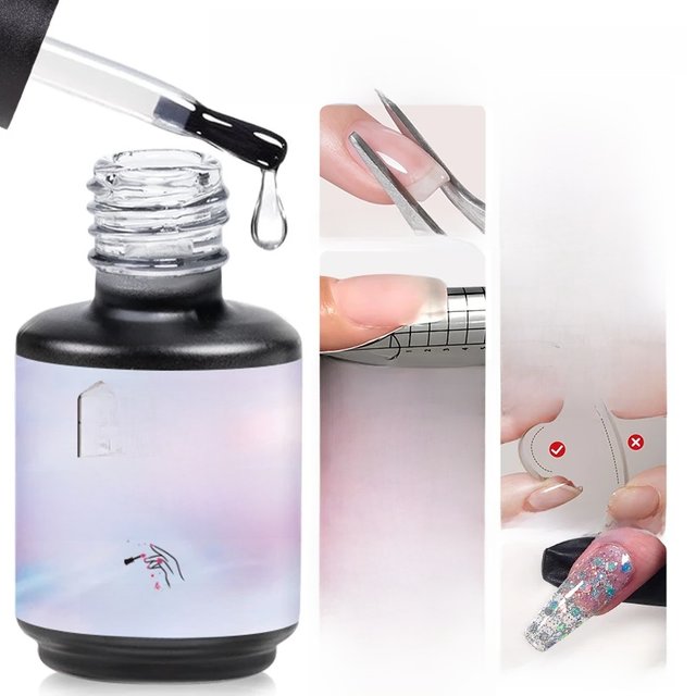 AWStorG 15ml 8 In 1 Reinforcement Gel Nail Gel Multifunctional Clear Gel Nail Polish Nail Strengthener Gel Nail Extension Hard