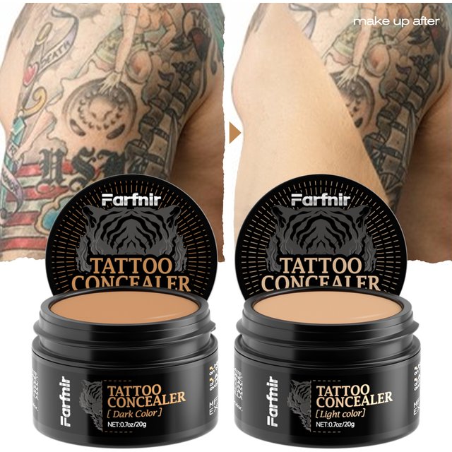 Tattoo Concealer Cream, Waterproof and Sweatproof, Natural and Skin-Friendly, Available in Two Colors for You to Choose From
