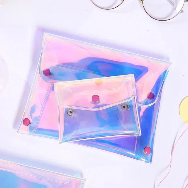 eTya Transparent Coin Purse Women Wallet Laser PVC Card Pencil Cosmetic Money Clutch Bag Case Female Mini Zipper Wallets Pouch
