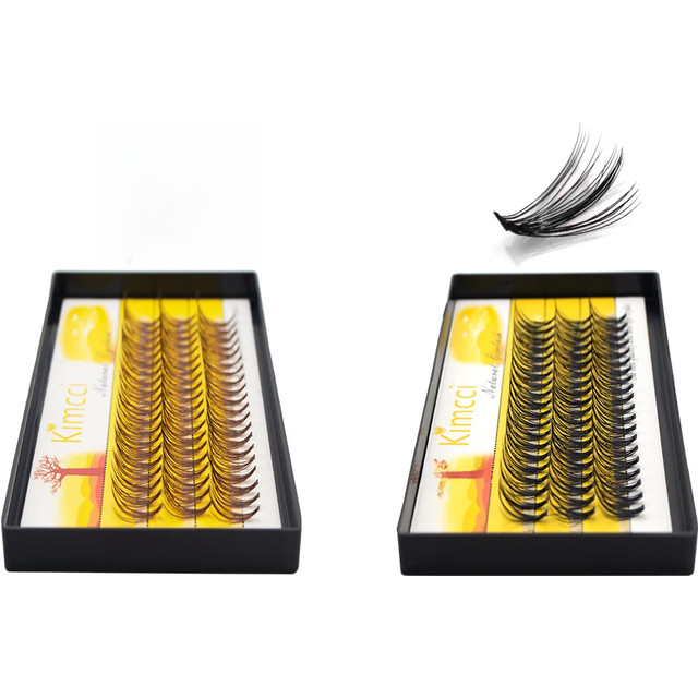 Super Bundles 3D Mink Individual Eyelash Extension False 20D BROWN / BLACK Volume Cluster Lashes Natural Faux Makeup Eyelashes
